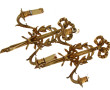 Paire d'appliques en bronze doré de styl