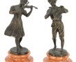 "Violoniste" et "Joueur de flûte", paire