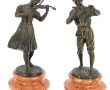 "Violoniste" et "Joueur de flûte", paire
