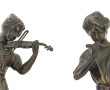 "Violoniste" et "Joueur de flûte", paire