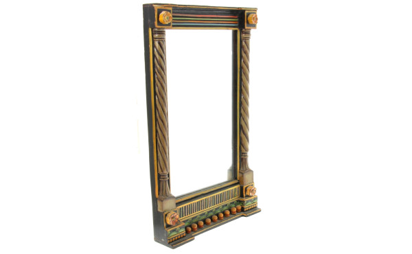 Petit miroir décoratif en bois peint, mo