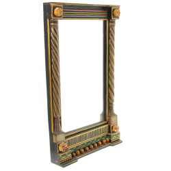 Petit miroir décoratif en bois peint, mo