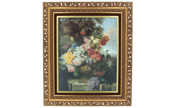 "Bouquet de fleurs dans un paysage", rep