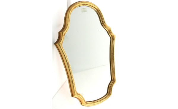 Miroir style Louis XV en bois doré H.63 