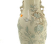 Pied de lampe en céramique décor floral 