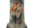 Vase en plâtre patiné à décor d'un coupl