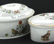 2 terrines en porcelaine L. 24,5 et 20 c