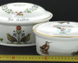 2 terrines en porcelaine L. 24,5 et 20 c