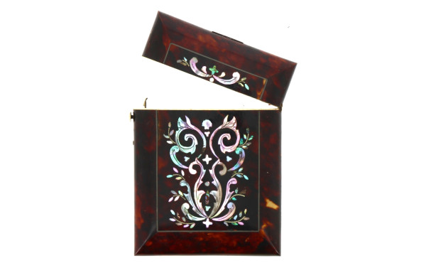 Etui à cartes de visite XIXème à décor f