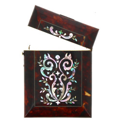 Etui à cartes de visite XIXème à décor f