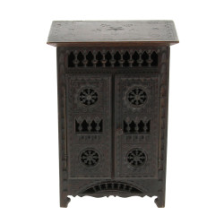 Armoire miniature bretonne à décor de fu