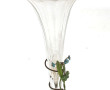 Porte-bouquet à un vase cornet en crista