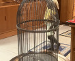 Cage à oiseaux en métal, en deux parties