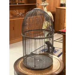 Cage à oiseaux en métal, en deux parties