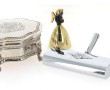 Lot comprenant un coffret en métal argen