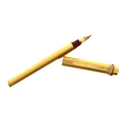 CARTIER - Stylo encre en métal doré