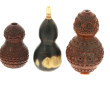 Lot de 5 tabatières (4 en corozo - fente