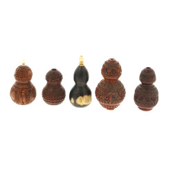 Lot de 5 tabatières (4 en corozo - fente
