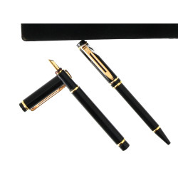 WATERMAN - Parure noir et or comprenant 