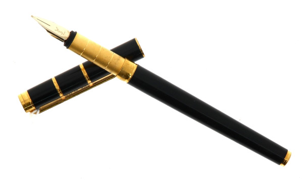 YVES SAINT-LAURENT - Stylo plume noir et