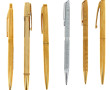 6 stylos bille vintage en métal doré (5)