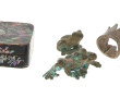 Trois petites grenouilles en bronze en 3