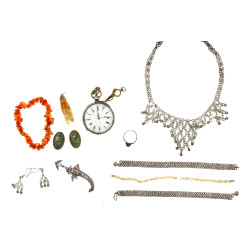 Lot de bijoux anciens : montre de gousse