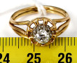 Bague en or jaune 18 carats, poinçon têt