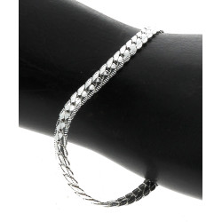 Bracelet en argent 925ème, L 20,5 cm, po
