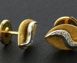 Paire de boucles d'oreilles en or jaune 