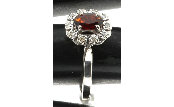 Bague style marguerite en or 18 carats, 