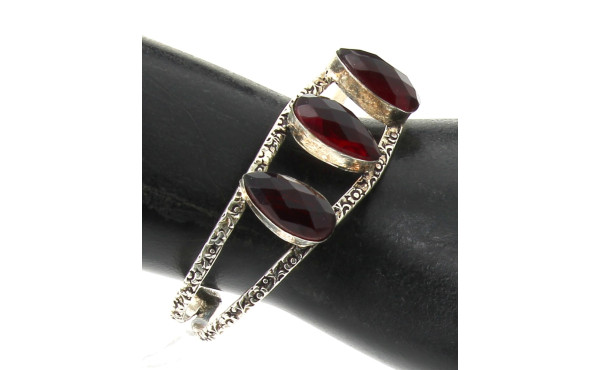 Bracelet jonc ouvert en argent 925è et 3