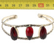 Bracelet jonc ouvert en argent 925è et 3