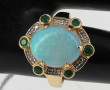Bague en or jaune 18 carats, poinçon têt