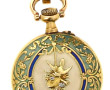 Montre de col en or jaune 18 carats, poi