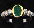 Bague deux ors 750ème sertie d'une émera