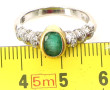 Bague deux ors 750ème sertie d'une émera