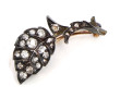 Broche ancienne en or et argent, forme f