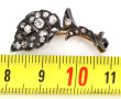 Broche ancienne en or et argent, forme f