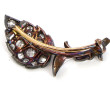 Broche ancienne en or et argent, forme f