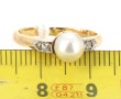 Bague en or jaune 18 carats, poinçon têt