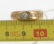 Bague jonc en jaune 18 carats sertie d'u