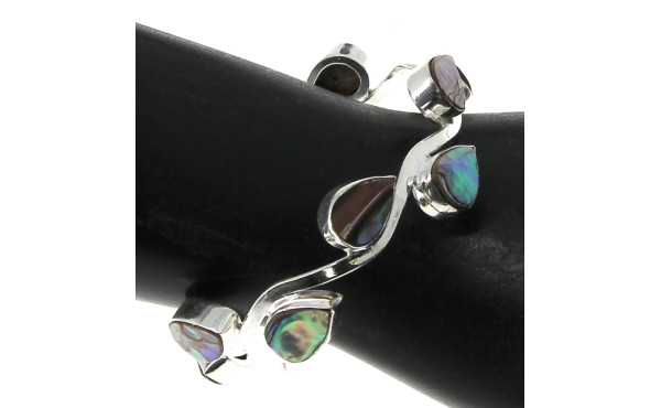 Bracelet jonc ouvert en argent 925ème et