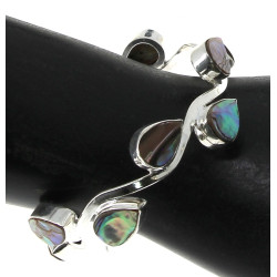 Bracelet jonc ouvert en argent 925ème et