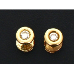 Paire de puces diamants en serti clos, m