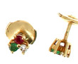 Paire de puces d'oreilles en or jaune 18