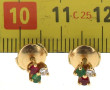 Paire de puces d'oreilles en or jaune 18