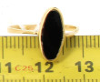 Bague en or jaune 18 cts sertie d'un ony