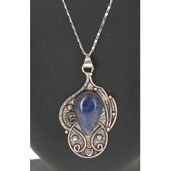 Important pendentif en lapis lazuli et a