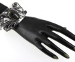 Important bracelet manchette en argent 9